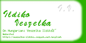 ildiko veszelka business card